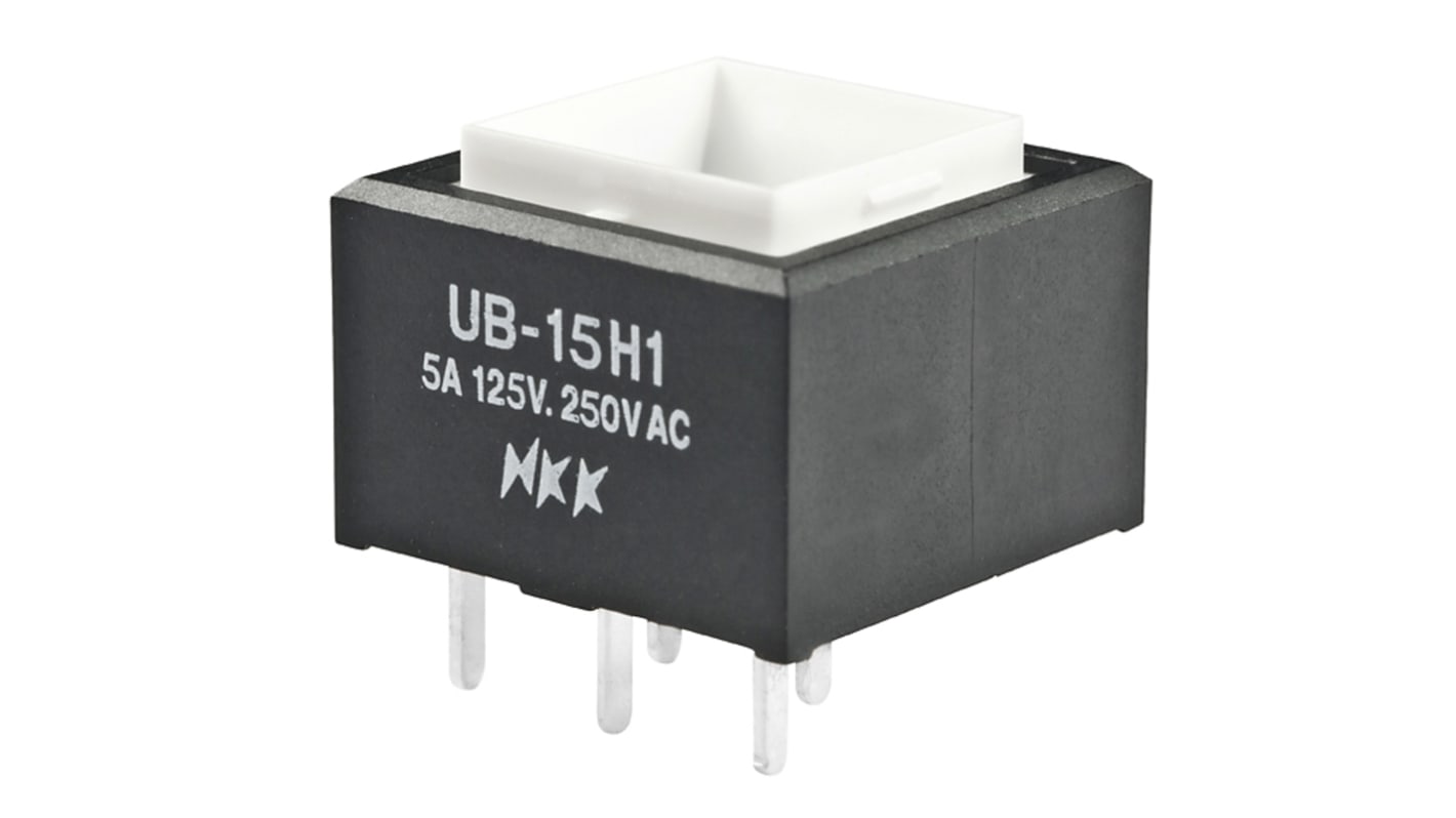 NKK Switches Illuminated Push Button Switch, On-(On), Through Hole, SPDT, Amber LED