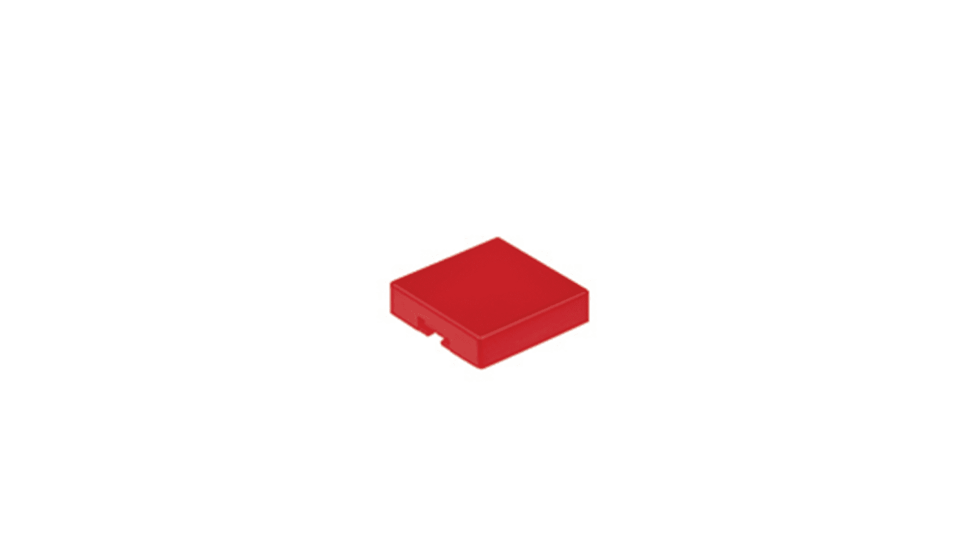NKK Switches Red Push Button Cap for Use with UB Series Illuminated Pushbuttons, 12 x 12 x 3mm