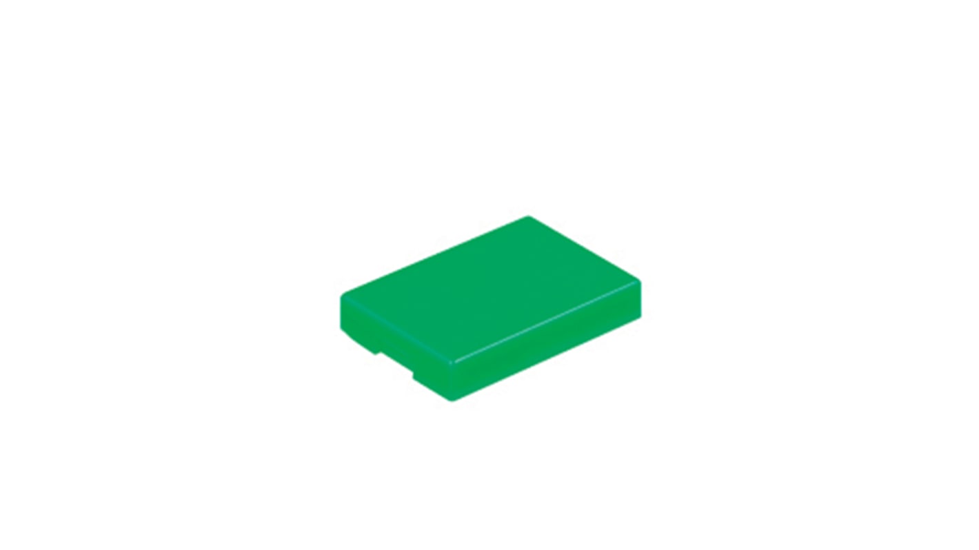 NKK Switches 押しボタンスイッチ用キャップ, 緑, 17 x 12 x 3mm, AT4116F