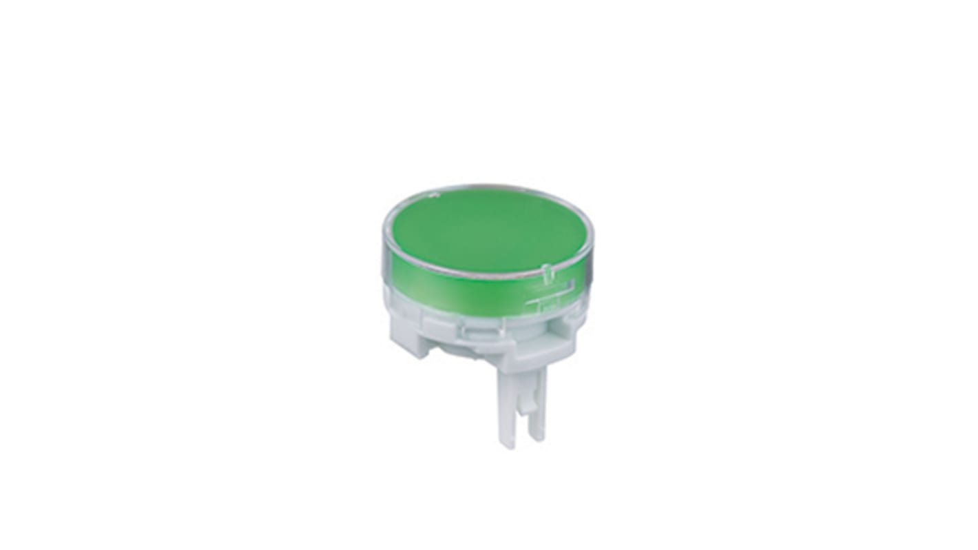 NKK Switches 押しボタンスイッチ用キャップ, 緑/クリア, 19 (Dia.) x 10mm, AT4164JF