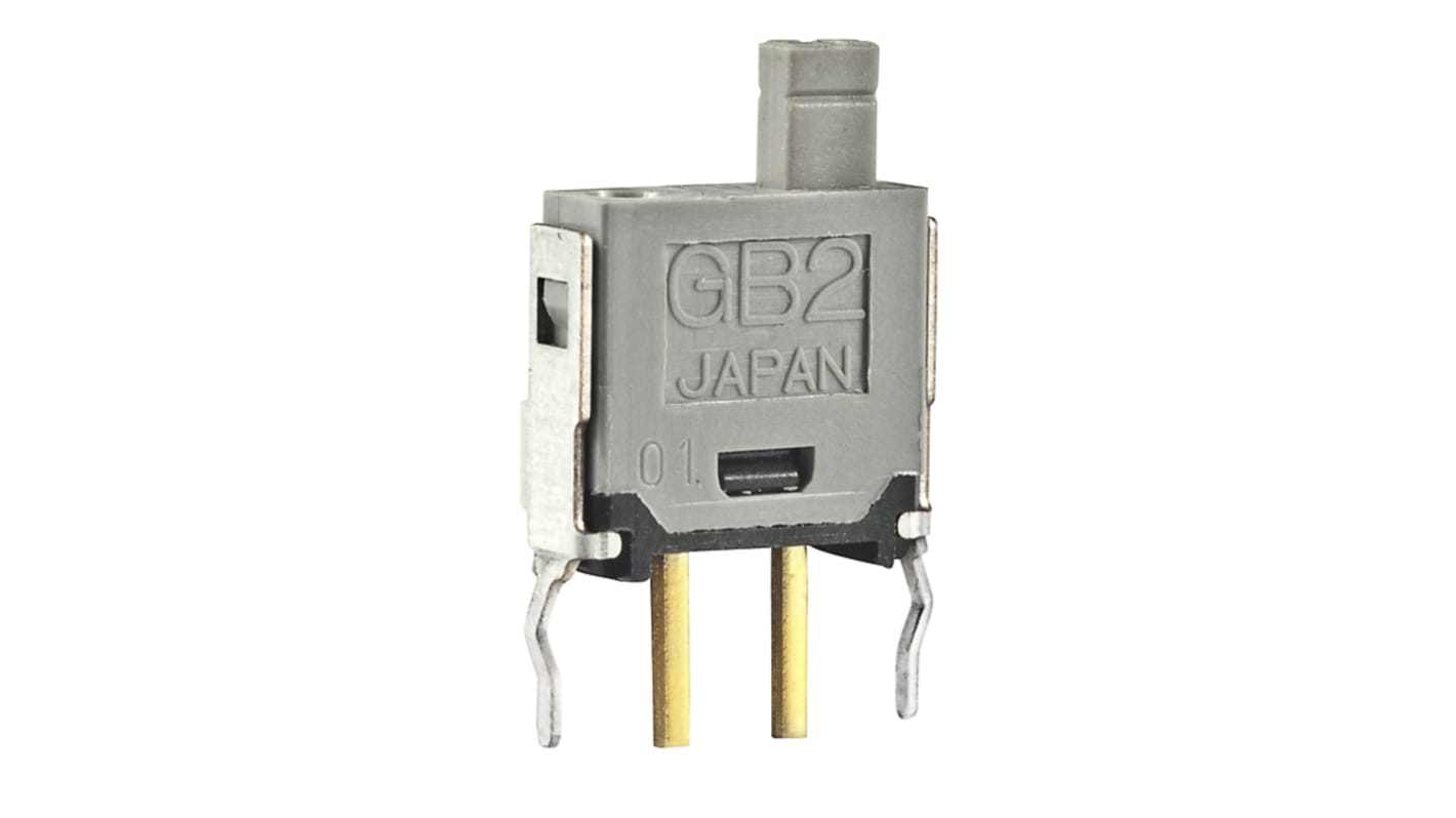 NKK Switches Push Button Switch, Off-(On), Through Hole, SPST