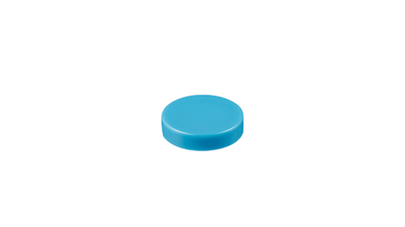 NKK Switches Blue Push Button Cap for Use with MB20 Series Pushbuttons, SCB Series Pushbuttons, 17.7 (Dia.) x 4mm