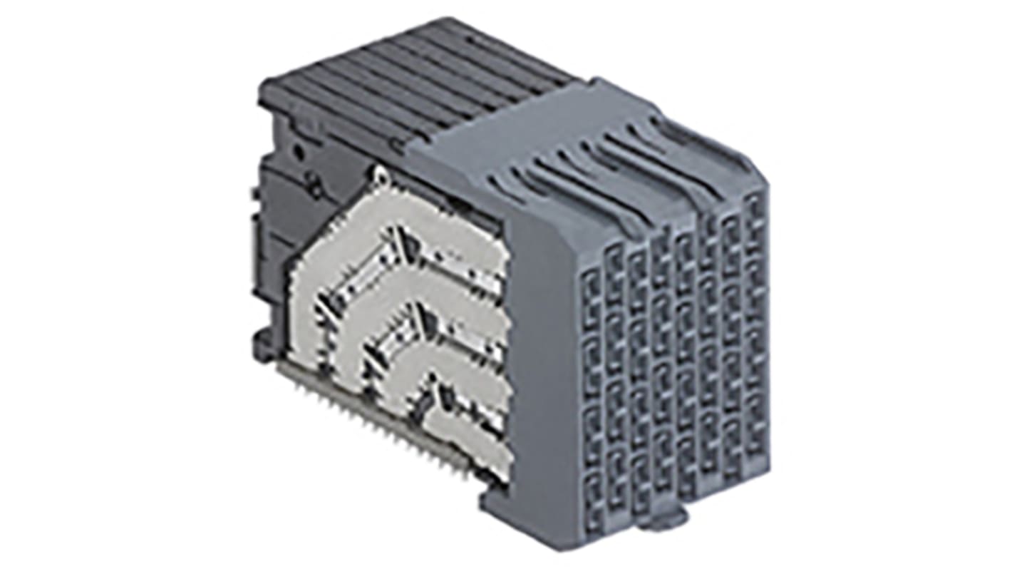 Molex 4 对背板连接器母座, 64针, 8排, 8列, 直角