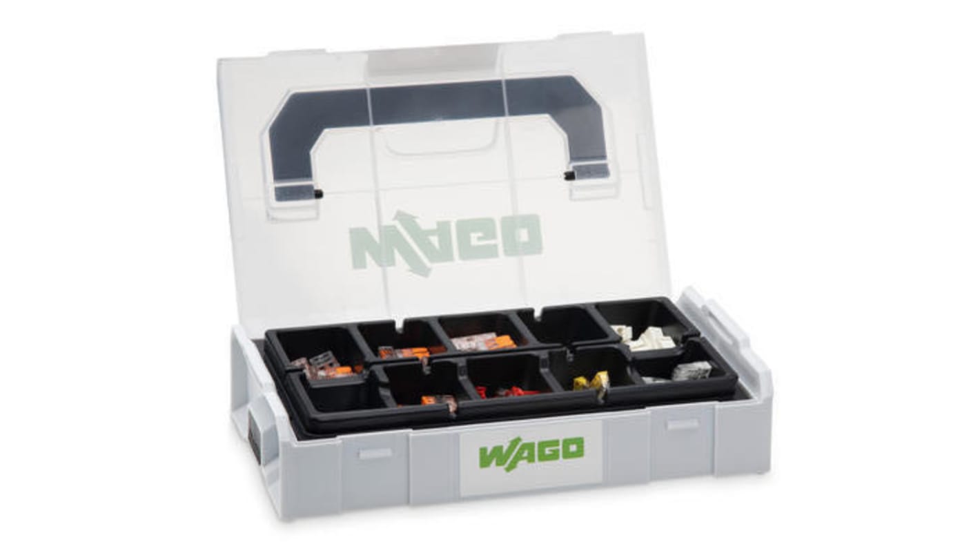 Juego de bornes de conexión de palanca WAGO L-BOXX Mini, 221, 2273, 224 de 2 vías, Abrazadera de Caja