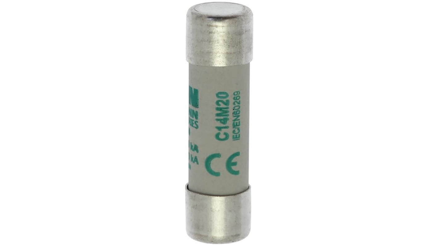 Eaton 20A Ceramic Cartridge Fuse, 14 x 51mm