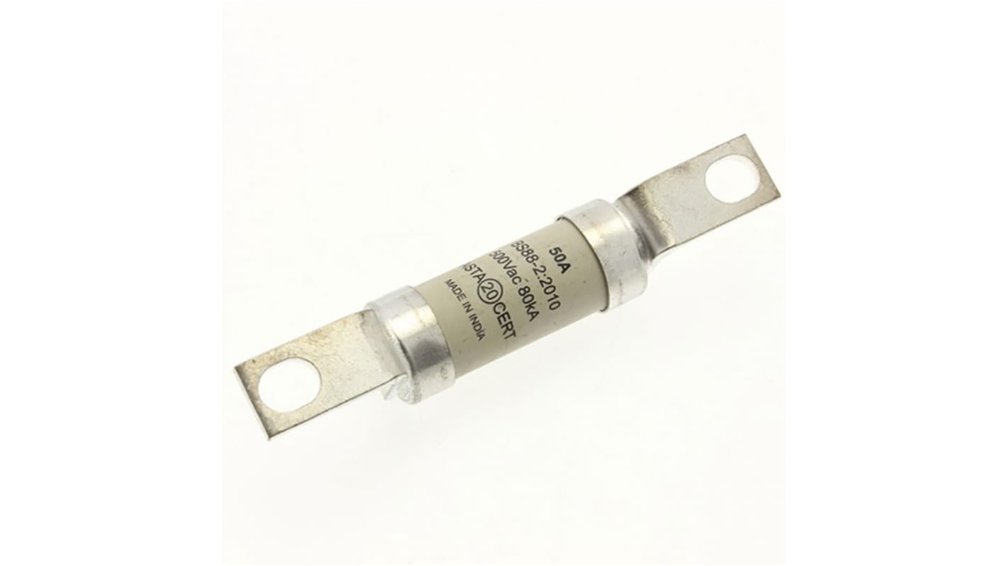 Eaton 50A Bolted Tag Fuse, A4, 500V ac, 94mm