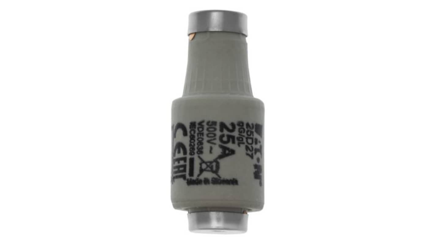Eaton 25A DII Bottle Fuse, E27 Thread Size, gG, 500V ac