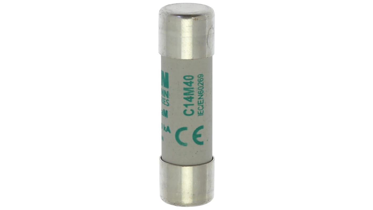 Eaton 40A Ceramic Cartridge Fuse, 14 x 51mm