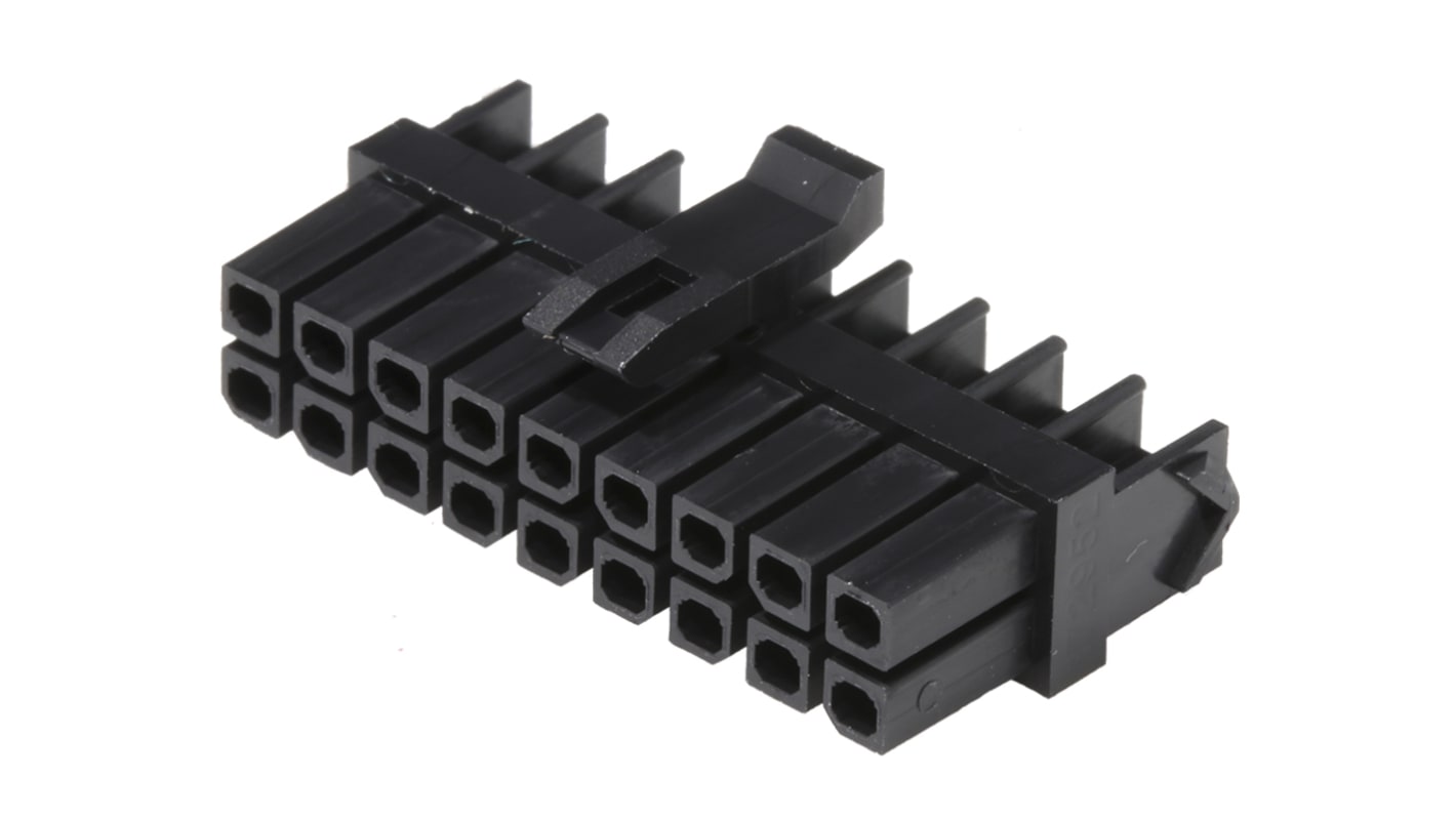 Molex MicroFit Steckverbindergehäuse Stecker 3mm, 18-polig / 2-reihig, Kabelmontage für Micro-Fit TPA 172953, Micro-Fit