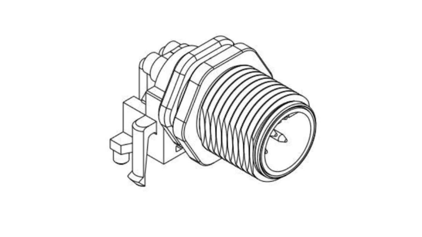 Amphenol Industrial Circular Connector, 5 Contacts, Panel Mount, M12 Connector, Plug, Male, IP67, M Series