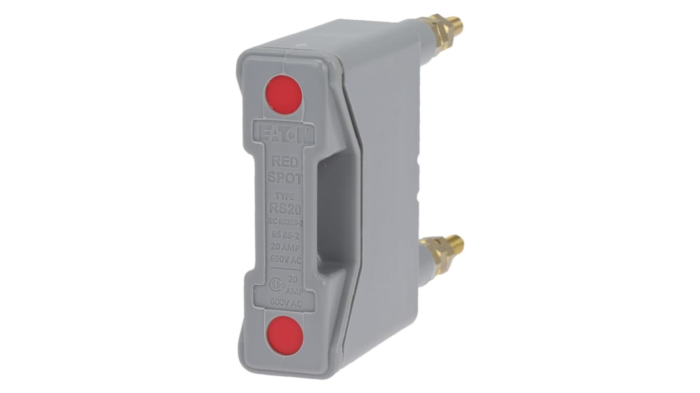 Eaton 20A Rail Mount Fuse Holder, 1P, 460 V dc, 660 → 690V ac