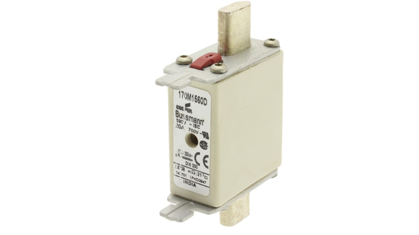 Eaton 20A Centred Tag Fuse, NH000, 690V ac