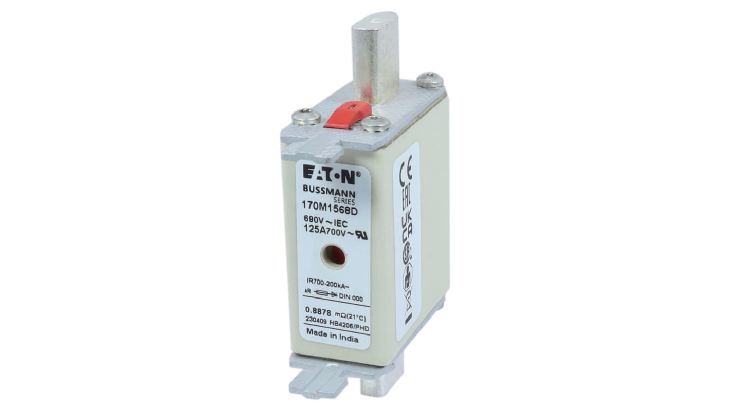 Eaton 125A Centred Tag Fuse, NH000, 690V