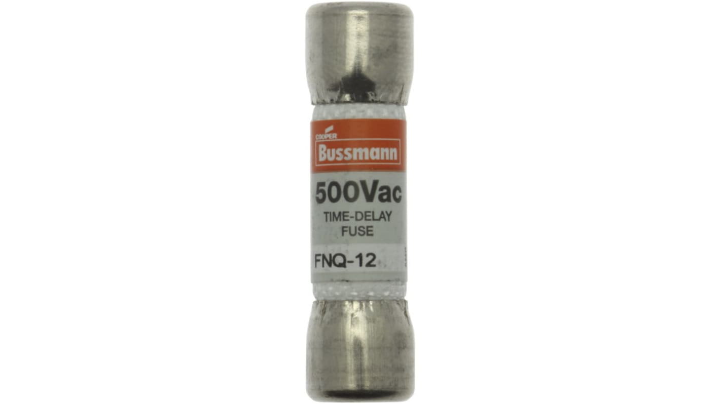 Eaton 12A T Cartridge Fuse, 10 x 38mm