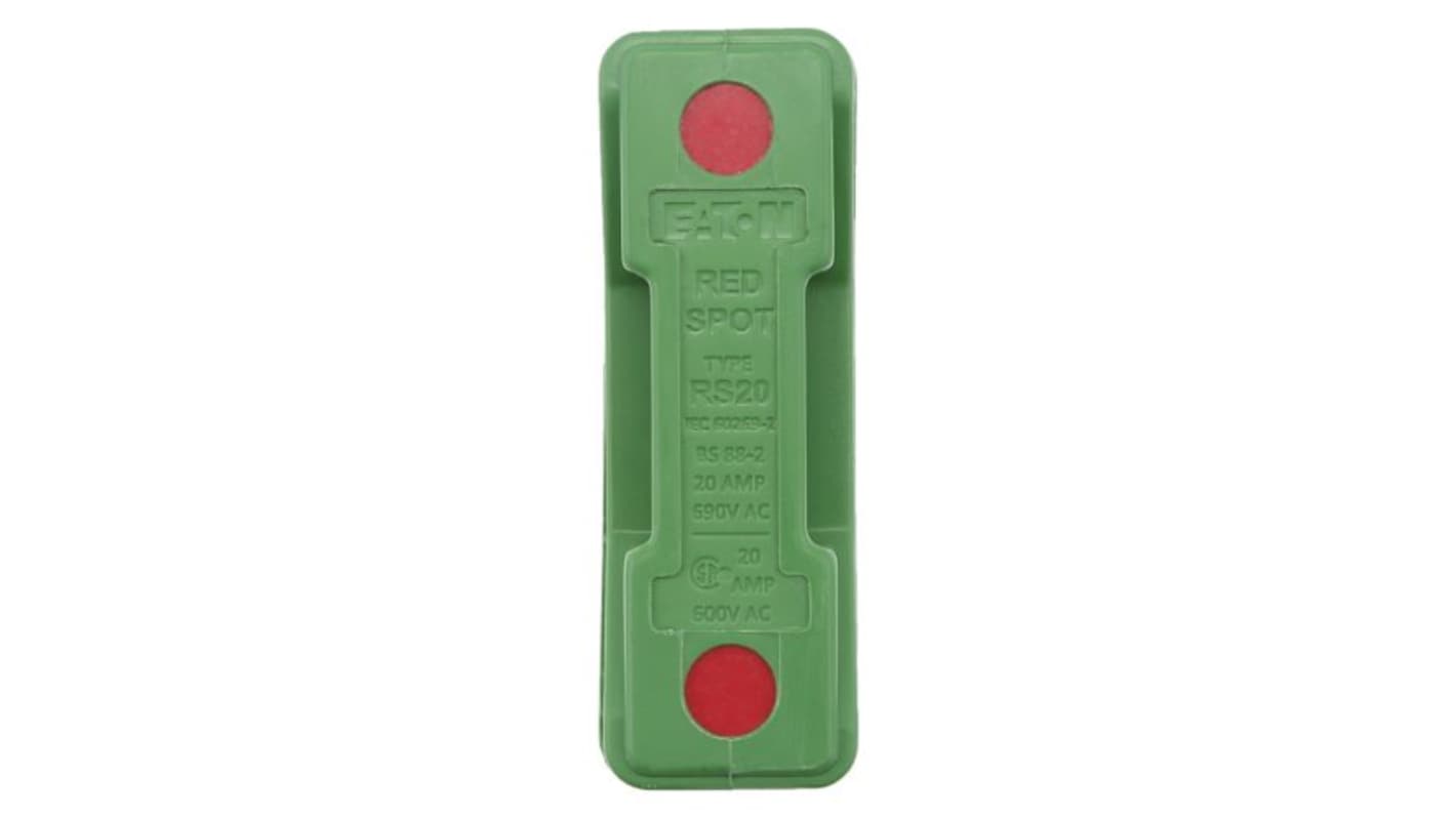 Eaton 保险丝座, A1尺寸, 20A, 690V 交流, 导轨安装, 1P, DIN 35 mm导轨, Bussmann系列