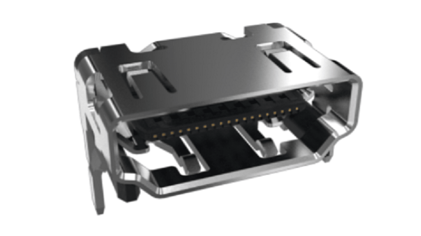 Amphenol Communications Solutions Type A 19 Way Female Right Angle HDMI Connector 40 V ac