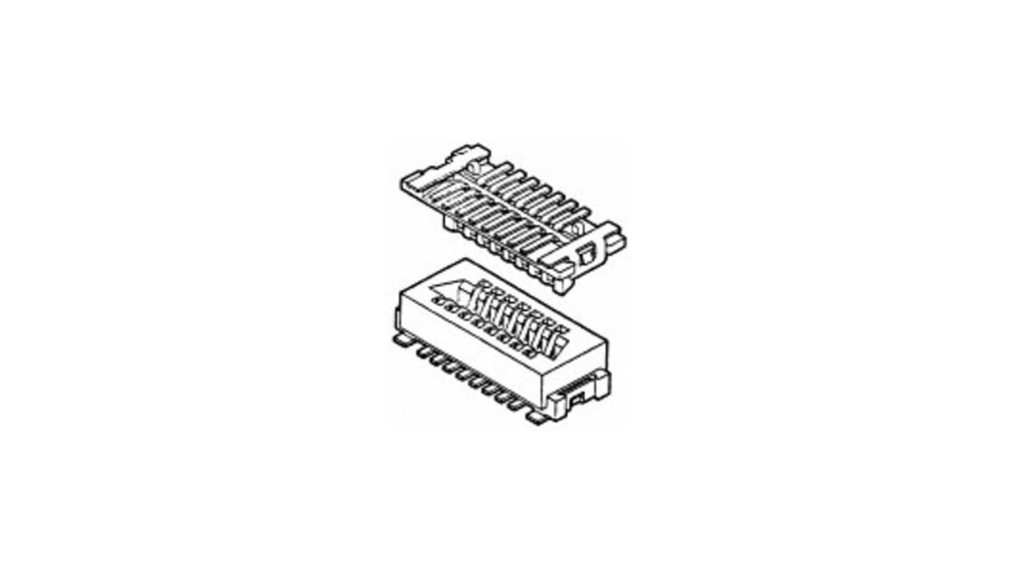 Amphenol Communications Solutions Conan Series Straight Surface Mount PCB Socket, 15-Contact, 2-Row, 1.0mm Pitch,