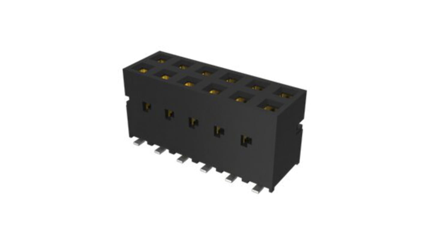 Gniazdo PCB 10 -pinowe 2 -rzędowe raster: 2.54mm Gniazdo Proste SMD
