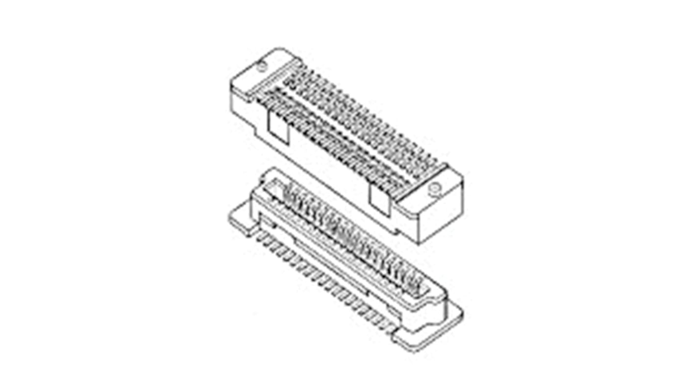 Gniazdo PCB 100 -pinowe 2 -rzędowe raster: 0.8mm Proste SMD