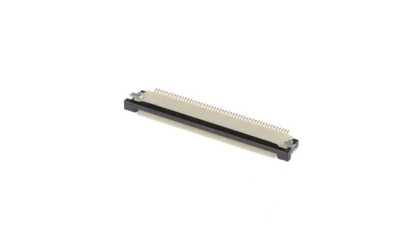 Amphenol Communications Solutions, 62684 0.5mm Pitch 50 Way Right Angle Female FPC Connector, ZIF Bottom Contact