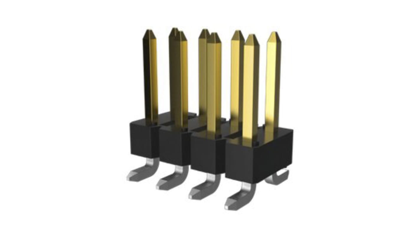 Amphenol Communications Solutions 6p双排排针, 2.54mm间距, SMT安装, BergStik系列