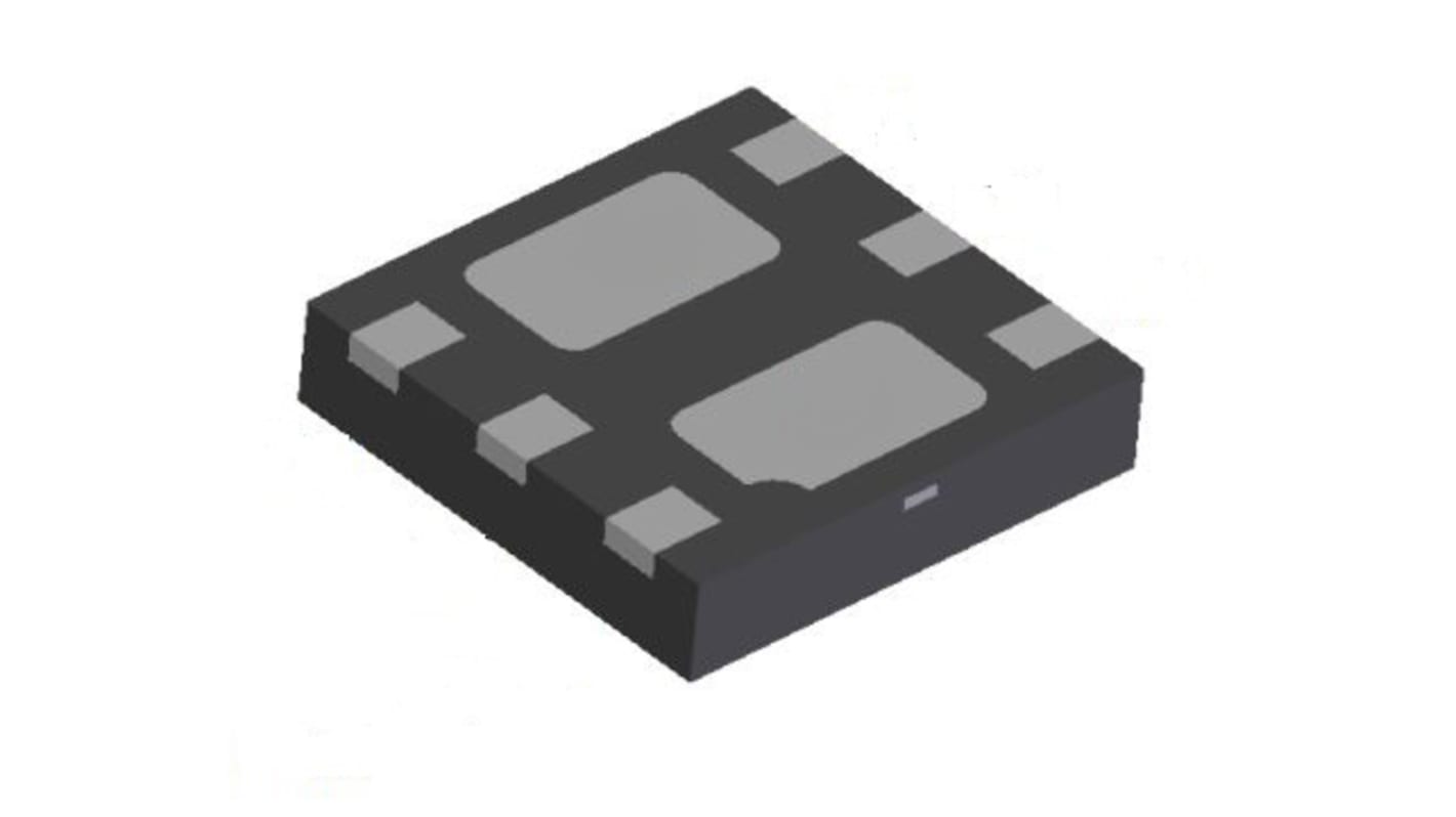 Diodes Inc Dual P-Channel MOSFET, 3.8 A, 20 V, 6-Pin U-DFN2020 DMP2075UFDB-7