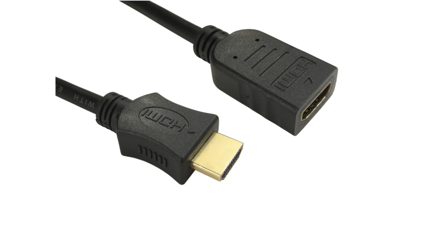 RS PRO 4K Male HDMI to Female HDMI  Cable, 50cm