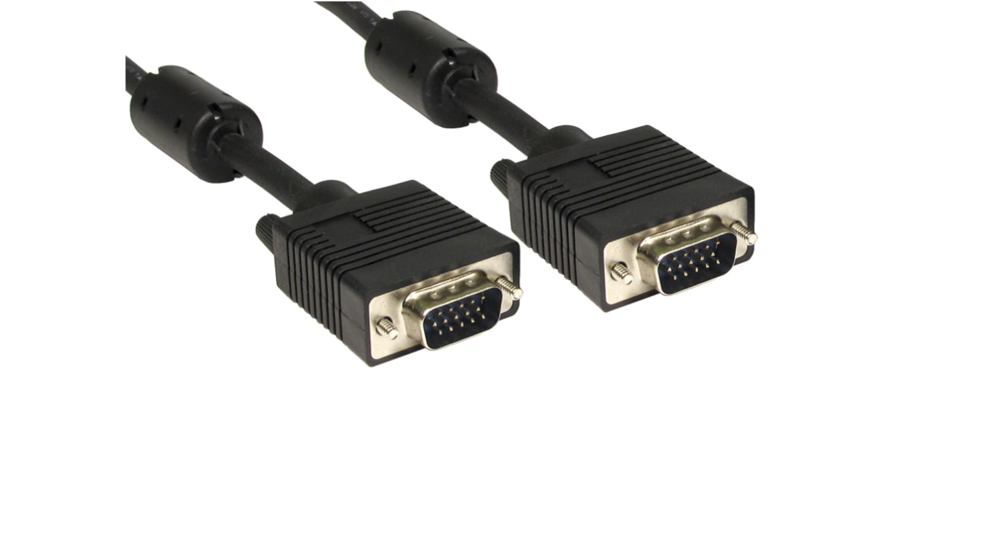 RS PRO VGA-Kabel A VGA / Stecker B VGA / Stecker, 40m PVC Schwarz