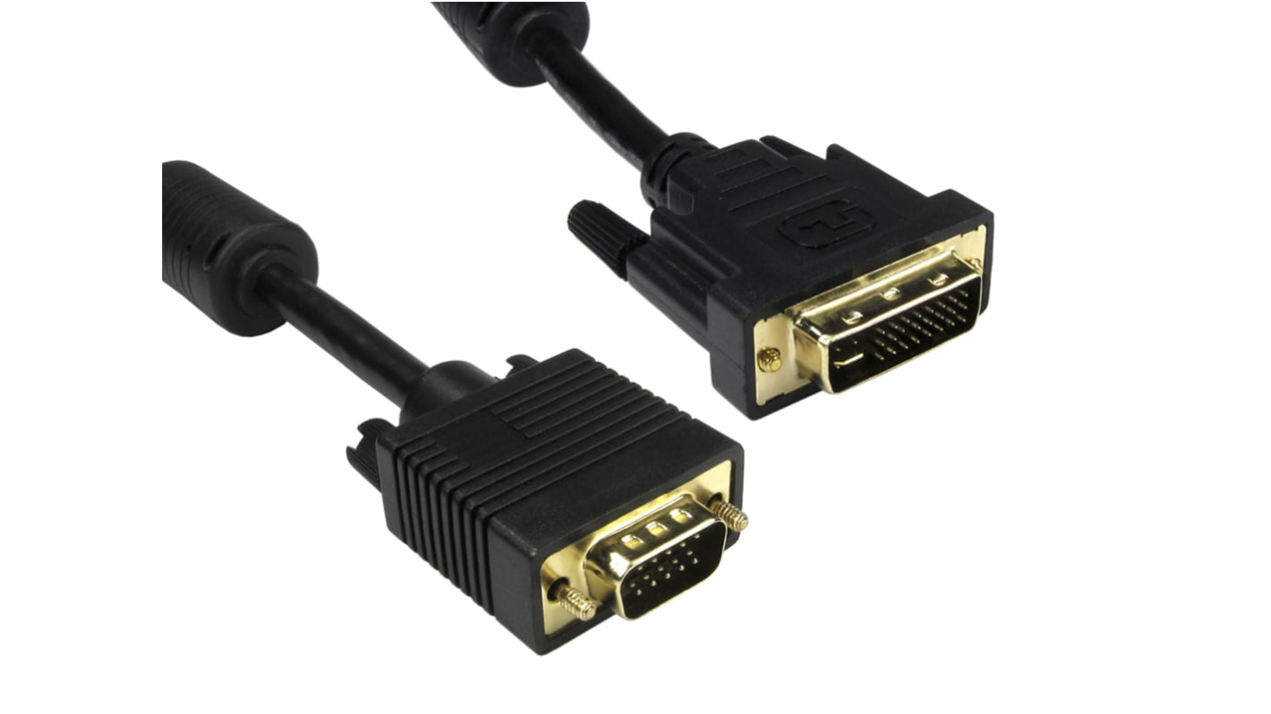 RS PRO DVI-Kabel A DVI-A - Stecker B SVGA - Stecker, 5m PVC Schwarz