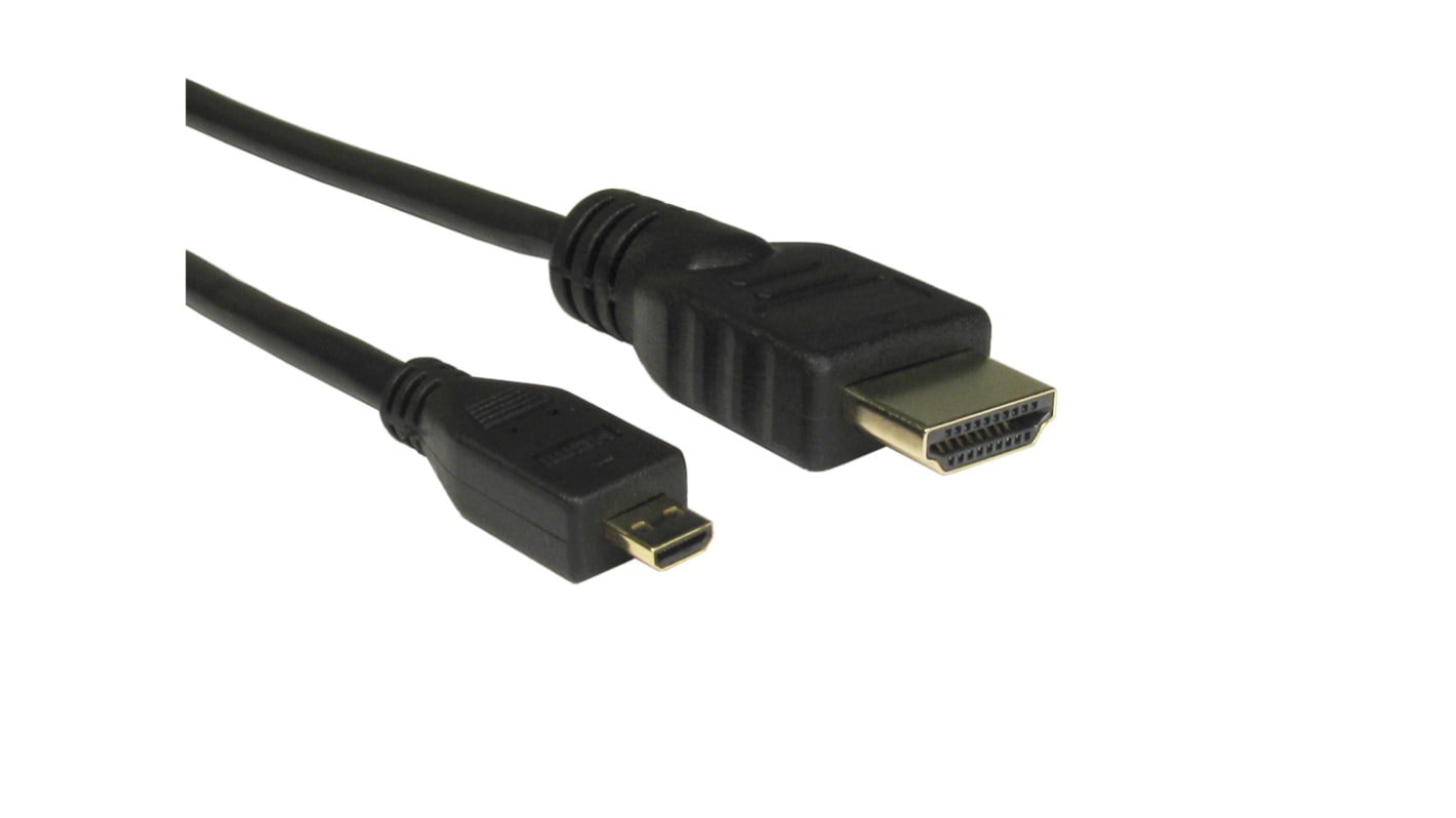 RS PRO, 2m Male HDMI to Male Micro HDMI 4K