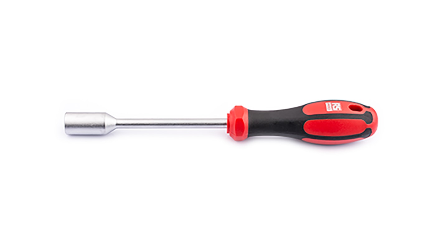 Destornillador RS PRO, hoja de 125 mm, Acero al Cromo Vanadio, tipo Destornillador de Tuerca, punta Hexagonal 10 mm