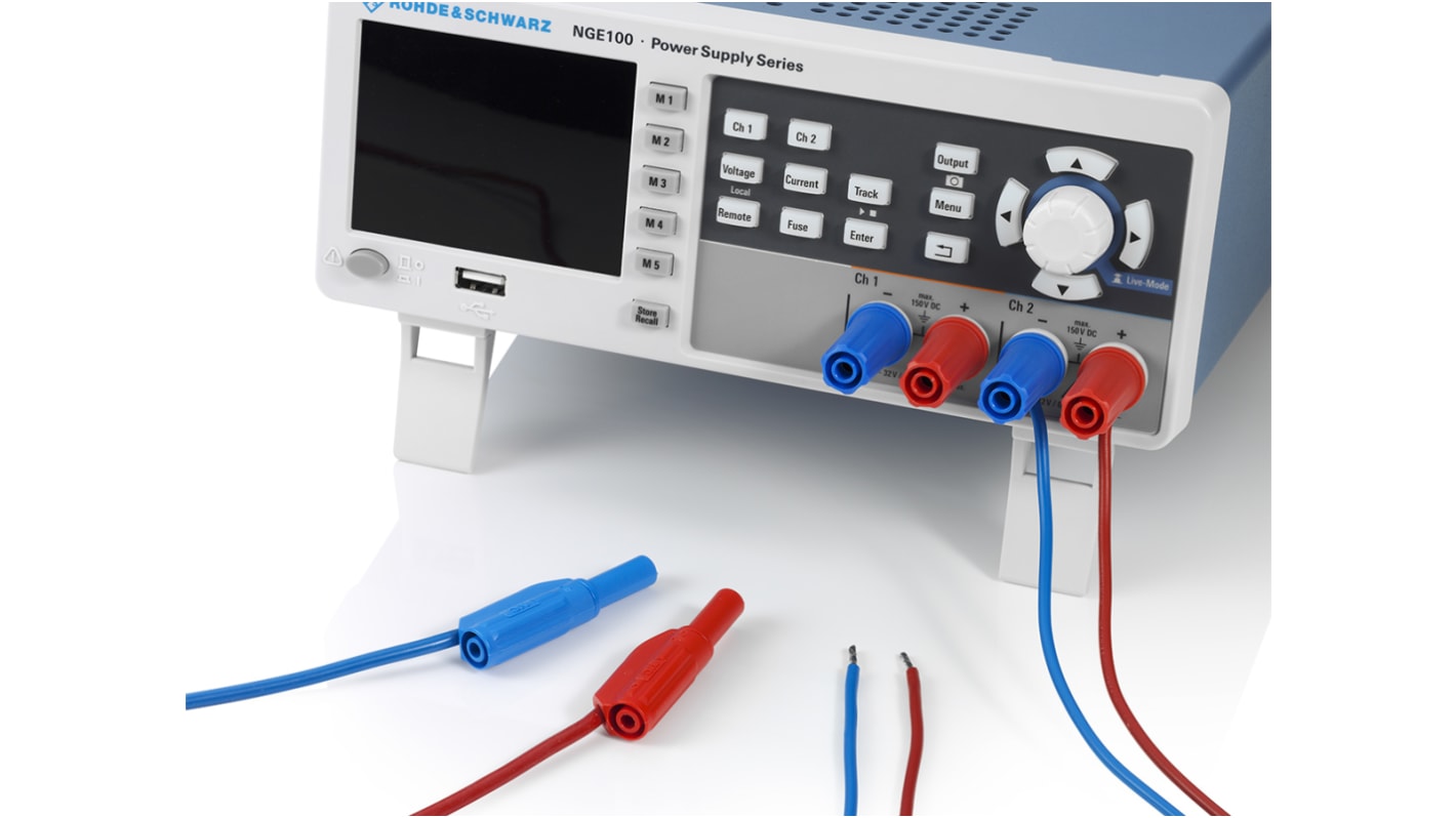 Rohde & Schwarz NGE103B 3-Kanal Digital Labornetzgerät 100W, 0 → 32V / 0 → 3A, DKD/DAkkS-kalibriert