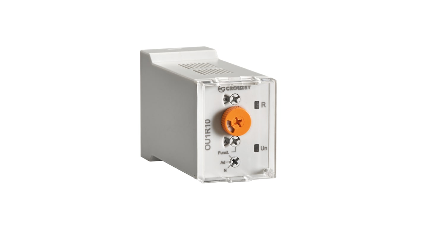 Crouzet OL1R Series Plug In Timer Relay, 12 → 240V ac/dc, 1-Contact, 0.05 → 1 days, 0.05 → 1 h,