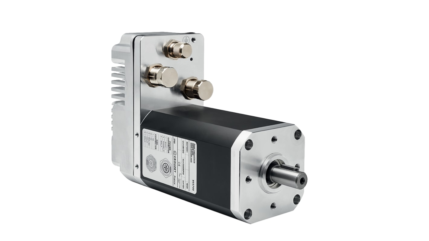 Crouzet Brushless DC Motor, 1470 W, 48 V dc, 6 nm, 2340 rpm, 14mm Shaft Diameter