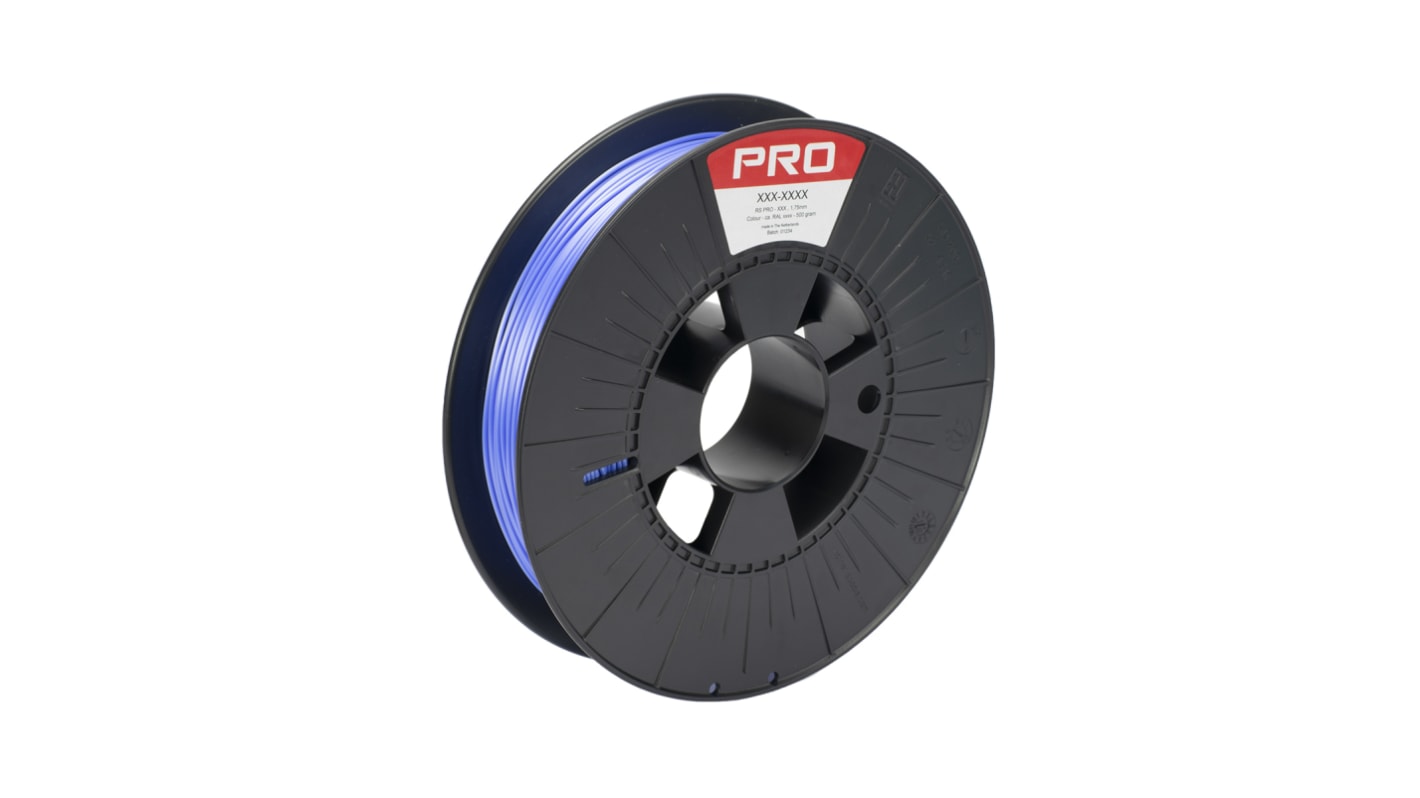 RS PRO PLA (Satin) 3D-Drucker Filament zur Verwendung mit Gängige Desktop-3D-Drucker, Blau, 1.75mm, FDM, 500g