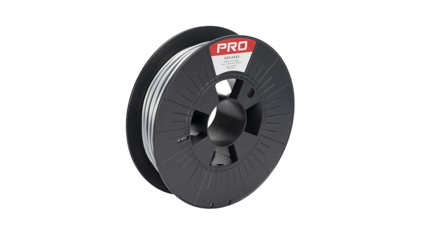 RS PRO PLA (Satin) 3D-Drucker Filament zur Verwendung mit Gängige Desktop-3D-Drucker, Silber, 2.85mm, FDM, 500g