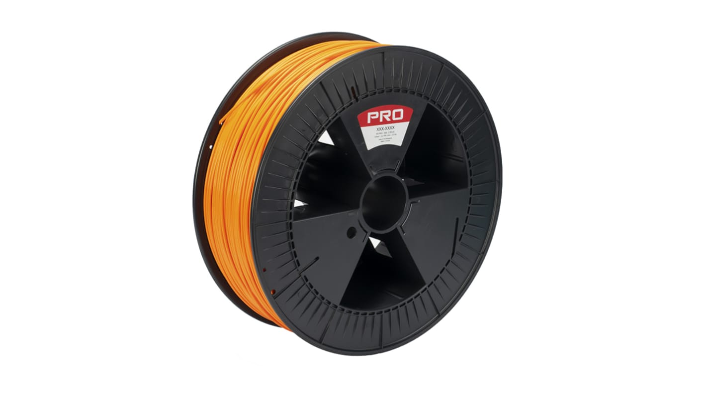 RS PRO 2.85mm Orange PLA 3D Printer Filament, 2.3kg