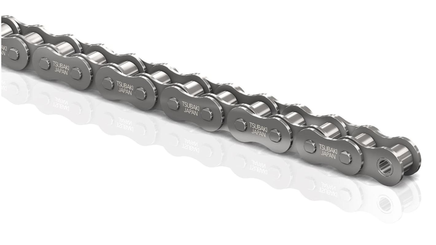 Tsubaki 10B-1 Simplex Roller Chain, 5m, SS, ISO 606 (DIN 8187)