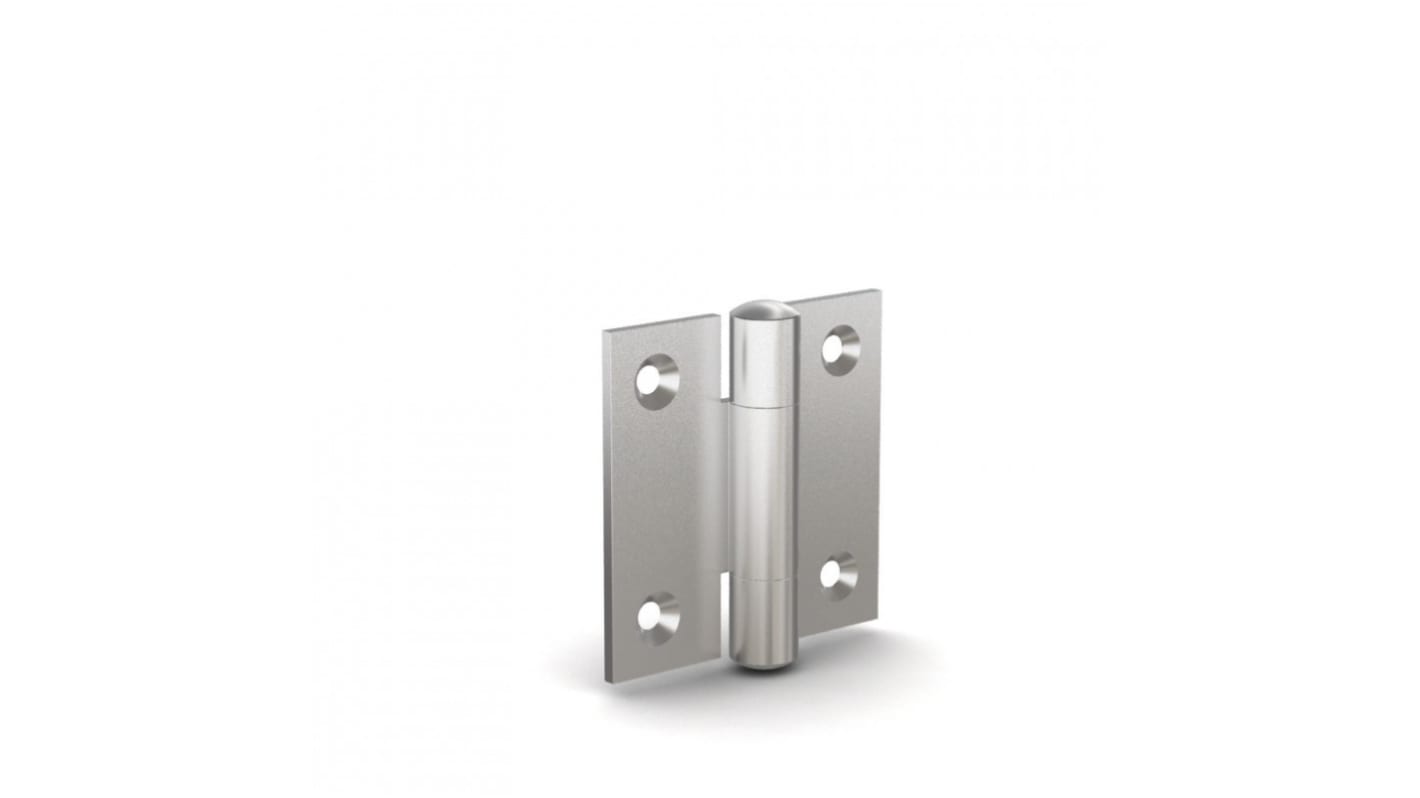 Pinet Stainless Steel Butt Hinge, Rivet Fixing, 40mm x 40mm x 2mm