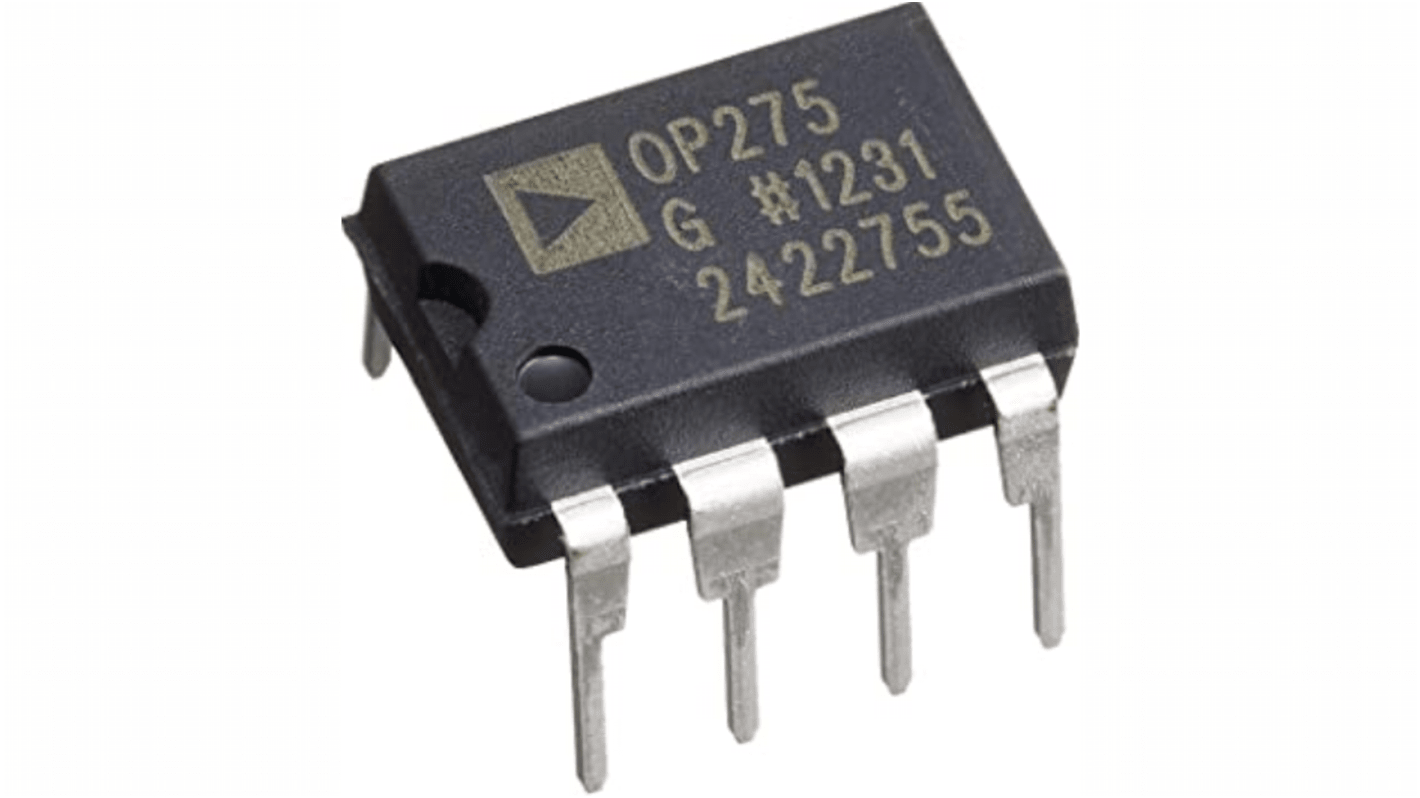 OP275GSZ-REEL7 Analog Devices, Audio, Op Amps, 9MHz 1 kHz, 8-Pin SOIC
