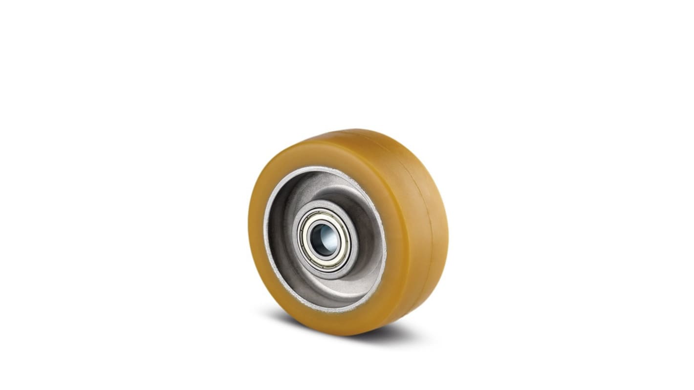 Tente Yellow Polyurethane Corrosion Resistant Trolley Wheel, 600kg