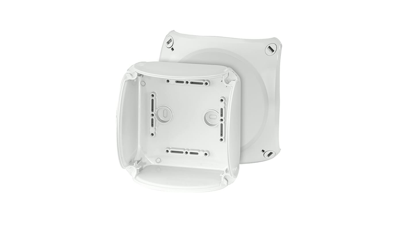 HENSEL Grey Polycarbonate Junction Box, IP66, IP67, 130 x 130 x 70mm