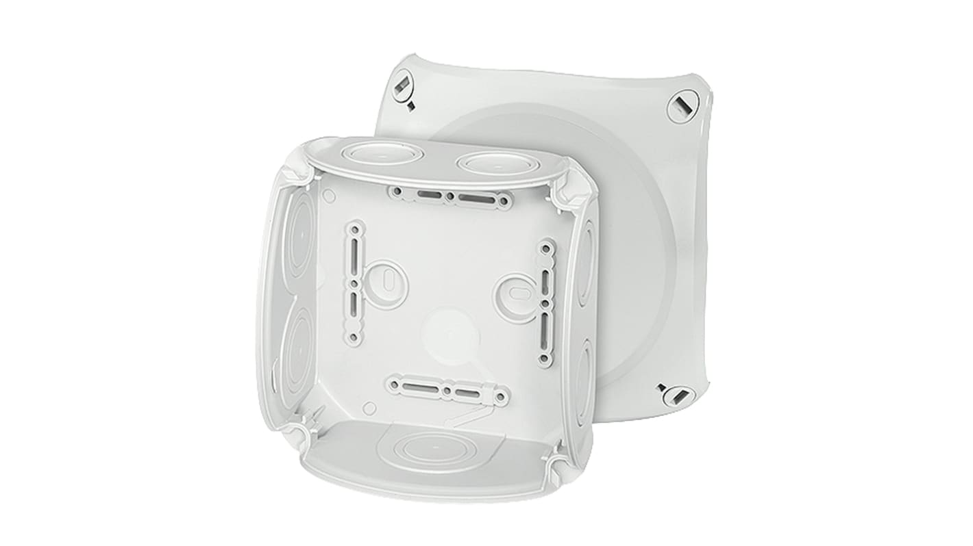 HENSEL Grey Polypropylene Junction Box, IP66, 130 x 130 x 70mm