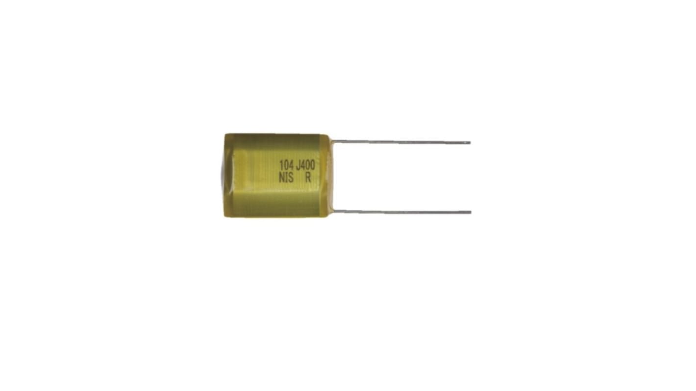 日精電機 ポリエステルコンデンサ(PET), 50V dc, 150nF, スルーホール, ±5%