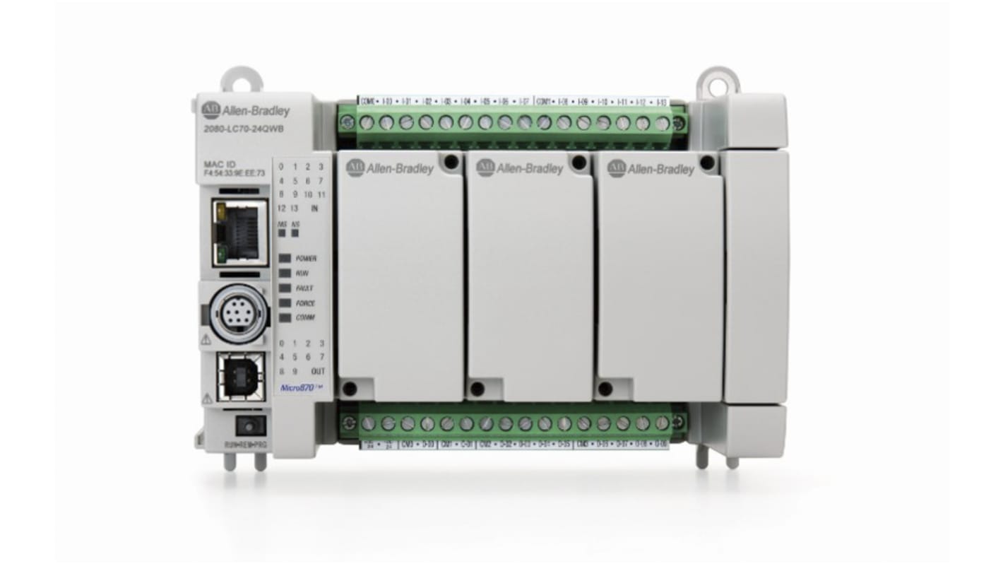 Rs-Online CPU PLC Allen Bradley Micro870 ingressi: 14 uscite: 10 14/10 I/O 12 V 24 V