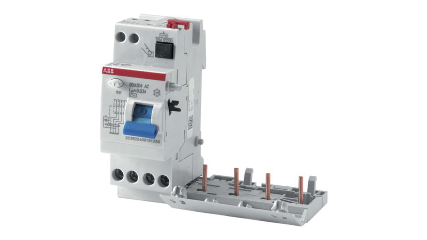 Interruptor diferencial ABB, 25A Tipo AC, 4 Polos, 30mA