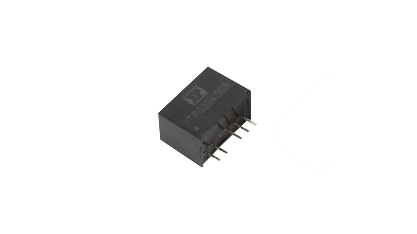 XP Power ITP DC-DC Converter, 5V dc/ 600mA Output, 4.5 → 18 V dc Input, 3W, Through Hole, +75°C Max Temp -40°C