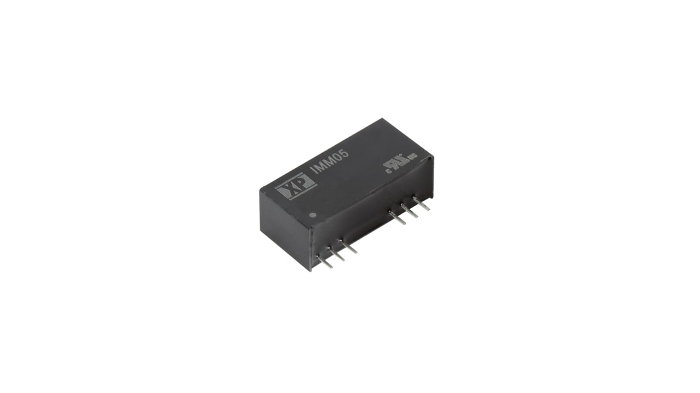 XP Power IMM05 DC-DC Converter, ±15V dc/ ±166mA Output, 4.5 → 9 V dc Input, 5W, Through Hole, +100°C Max Temp