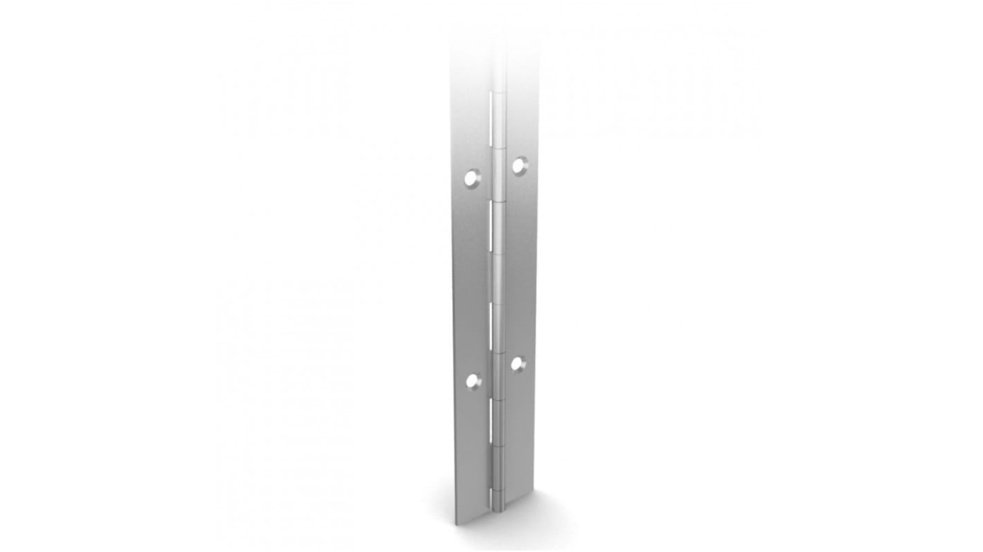 Pinet Aluminium Piano Hinge with a Knuckle Pin, 2000mm x 50mm x 1.5mm