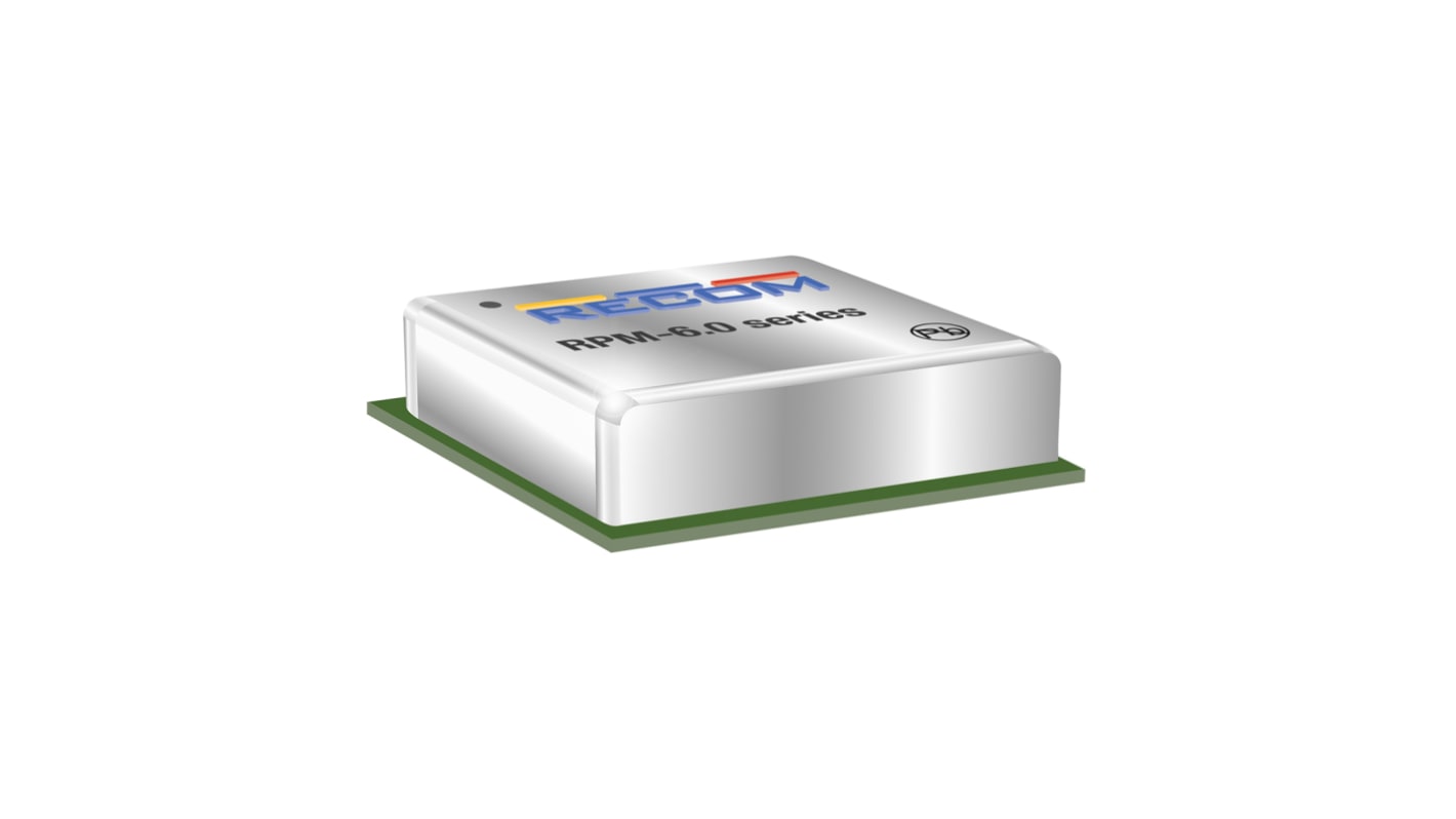 Recom RPM-6.0 DC-DC Converter, 3.3V dc/ 6A Output, 4 → 15 V dc Input, 19.8W, Surface Mount, +85°C Max Temp -40°C